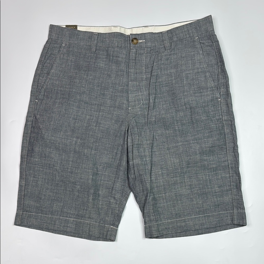 J. Crew The Club Blue Cotton Chino Shorts Size 33 NWT